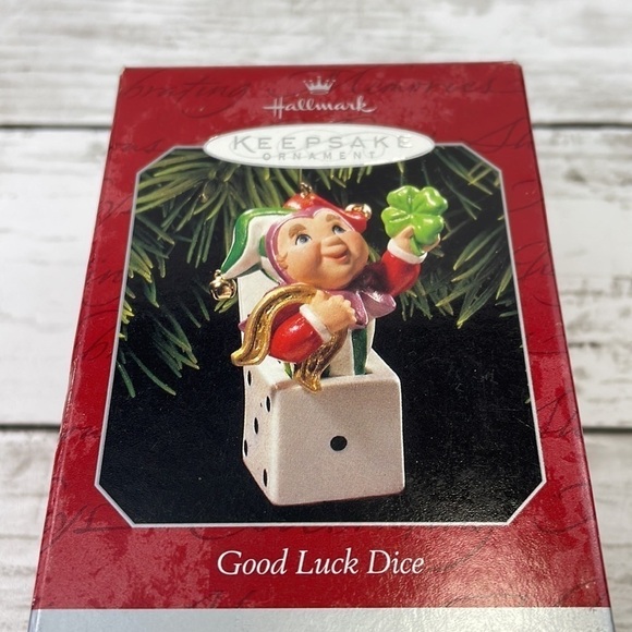 HALLMARK “GOOD LUCK DICE” Christmas ornament vintage 1998 - Picture 8 of 10